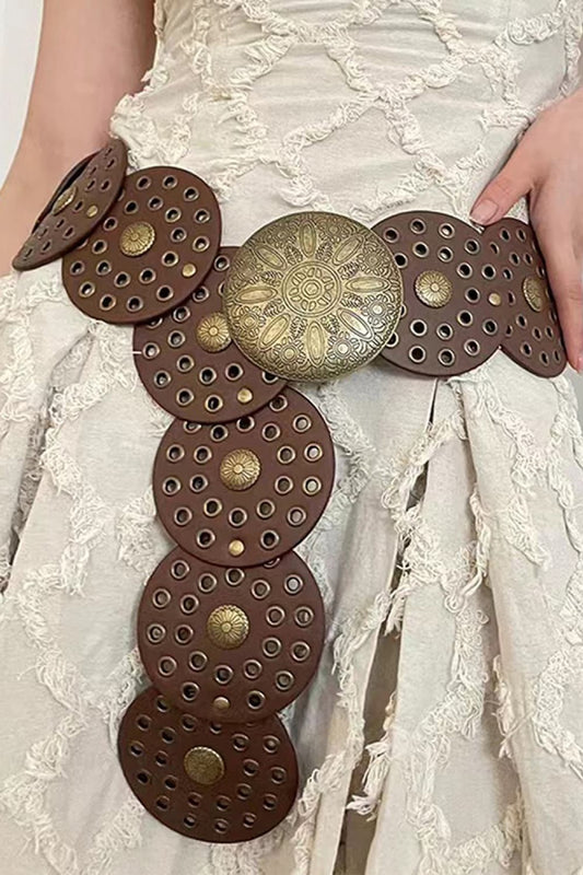 Zinc Alloy Vegan  Disc Belt