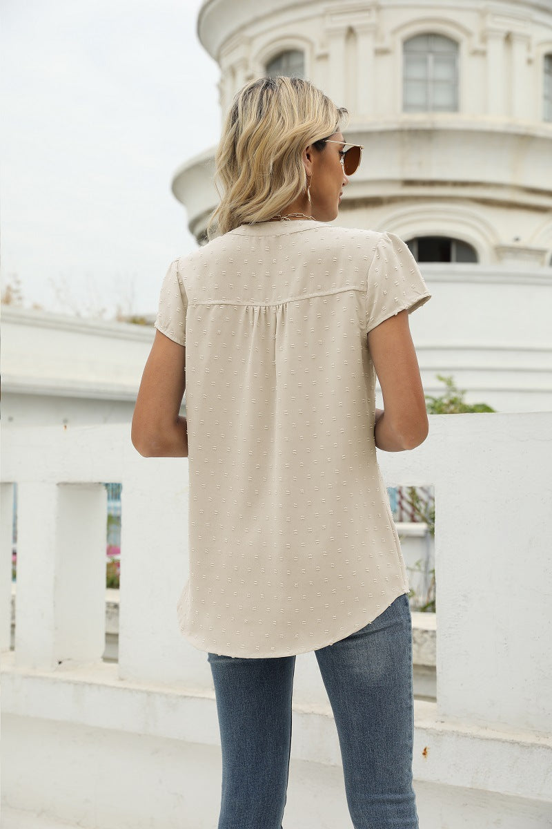 Swiss Dot Tunic Shirt ( 9 Colors / S - 2X )