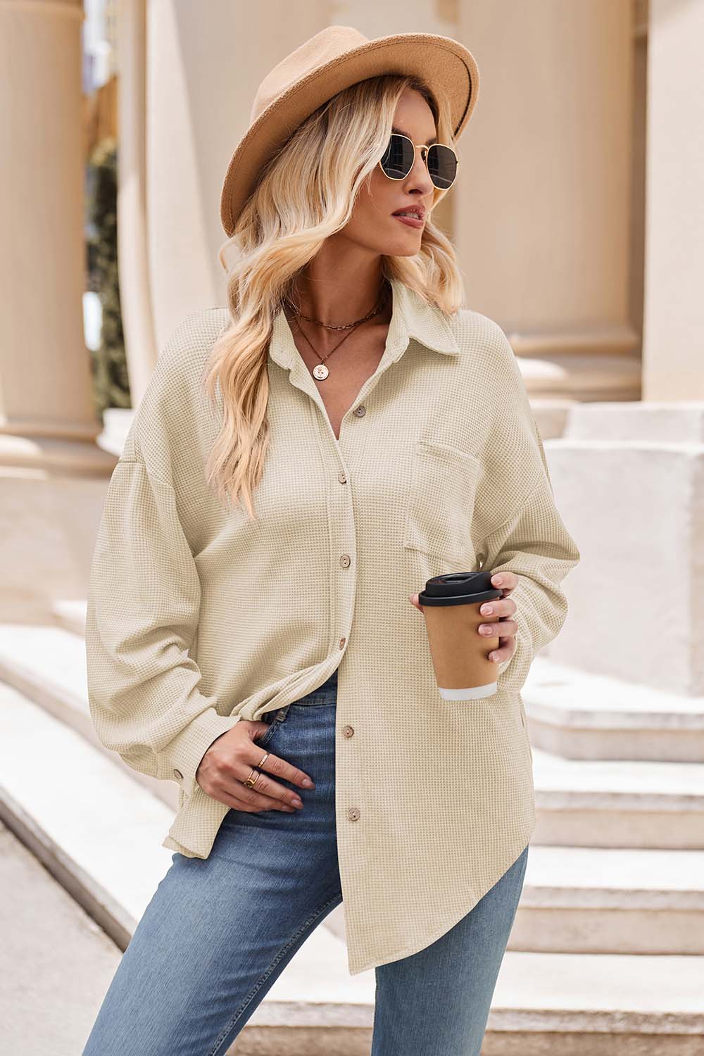 6 Collared Button Down Shirt (S - 2X)