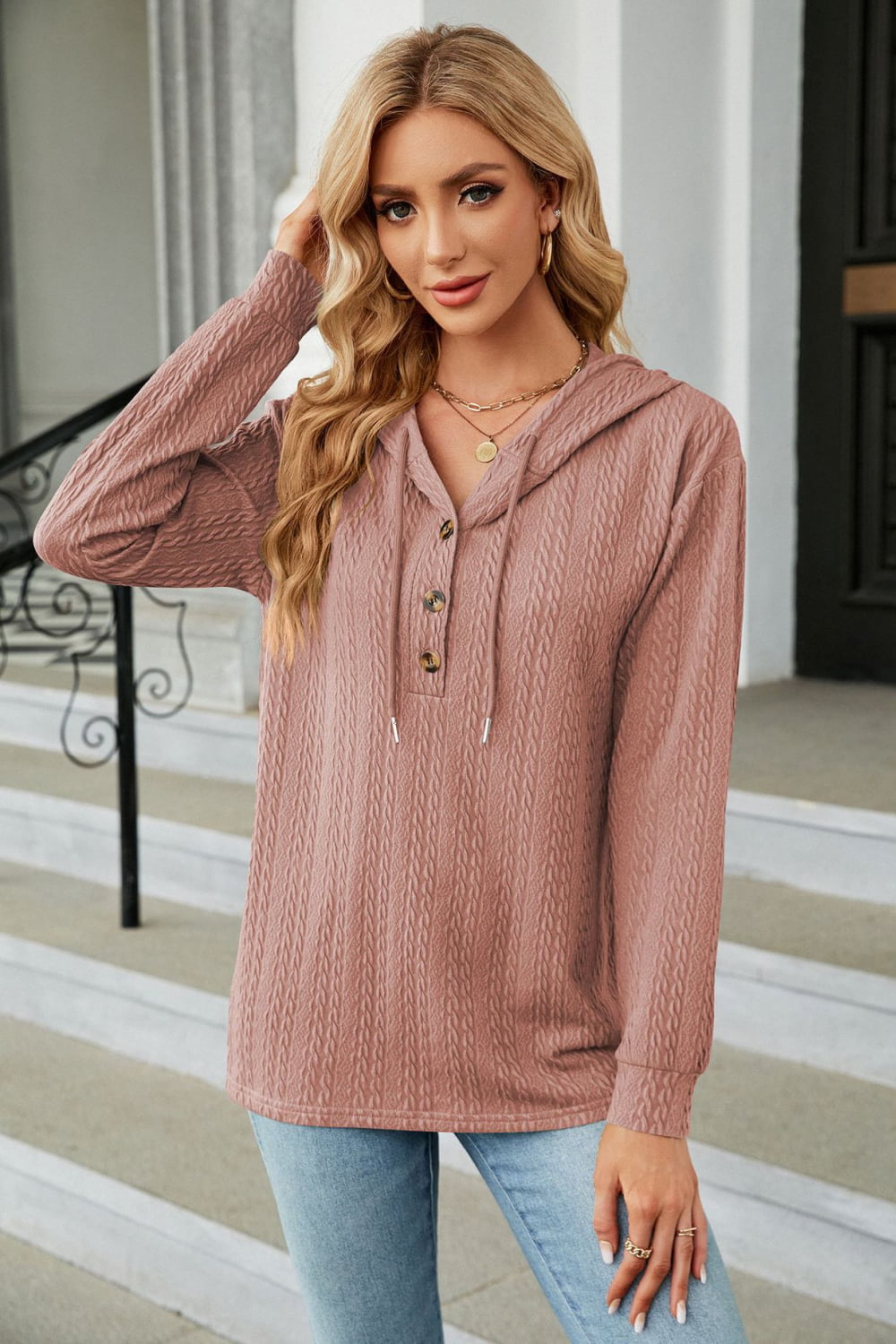 Comfy Cable Knit Hoodie (S - 3X)