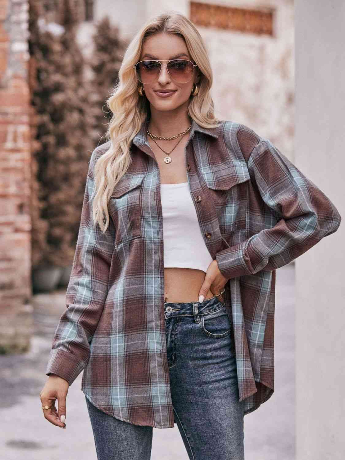 7 Comfy Plaid Boyfriend Shirt (S - 2X)