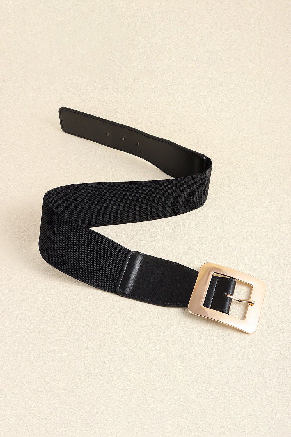 Black Classic Vegan Buckle Belt