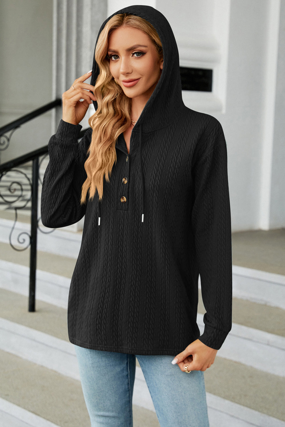 Comfy Cable Knit Hoodie (S - 3X)