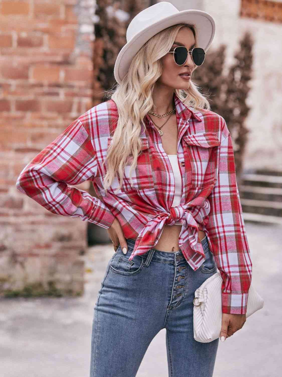 7 Comfy Plaid Boyfriend Shirt (S - 2X)