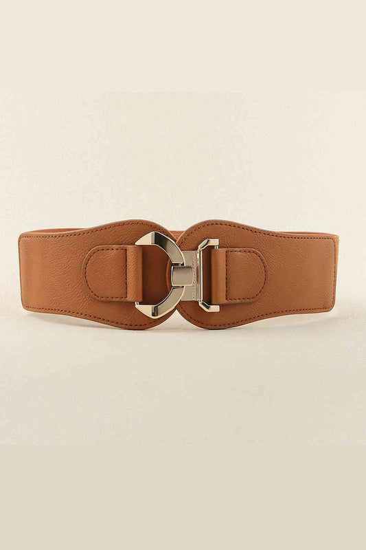 Vegan Leather Buckle Elastic Belt ( 2 Colors)