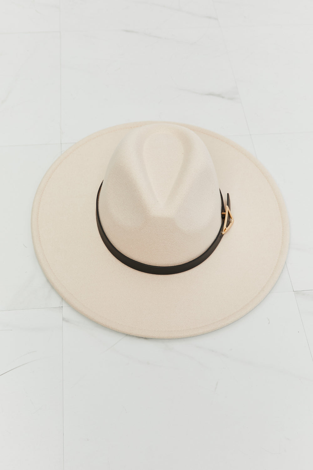 Elegant Beige Fedora Hat