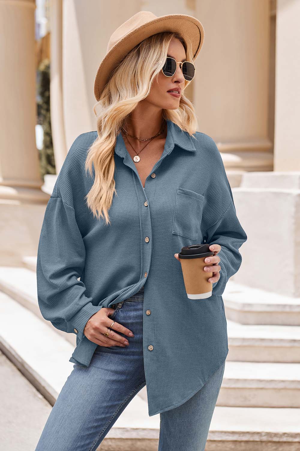 6 Collared Button Down Shirt (S - 2X)