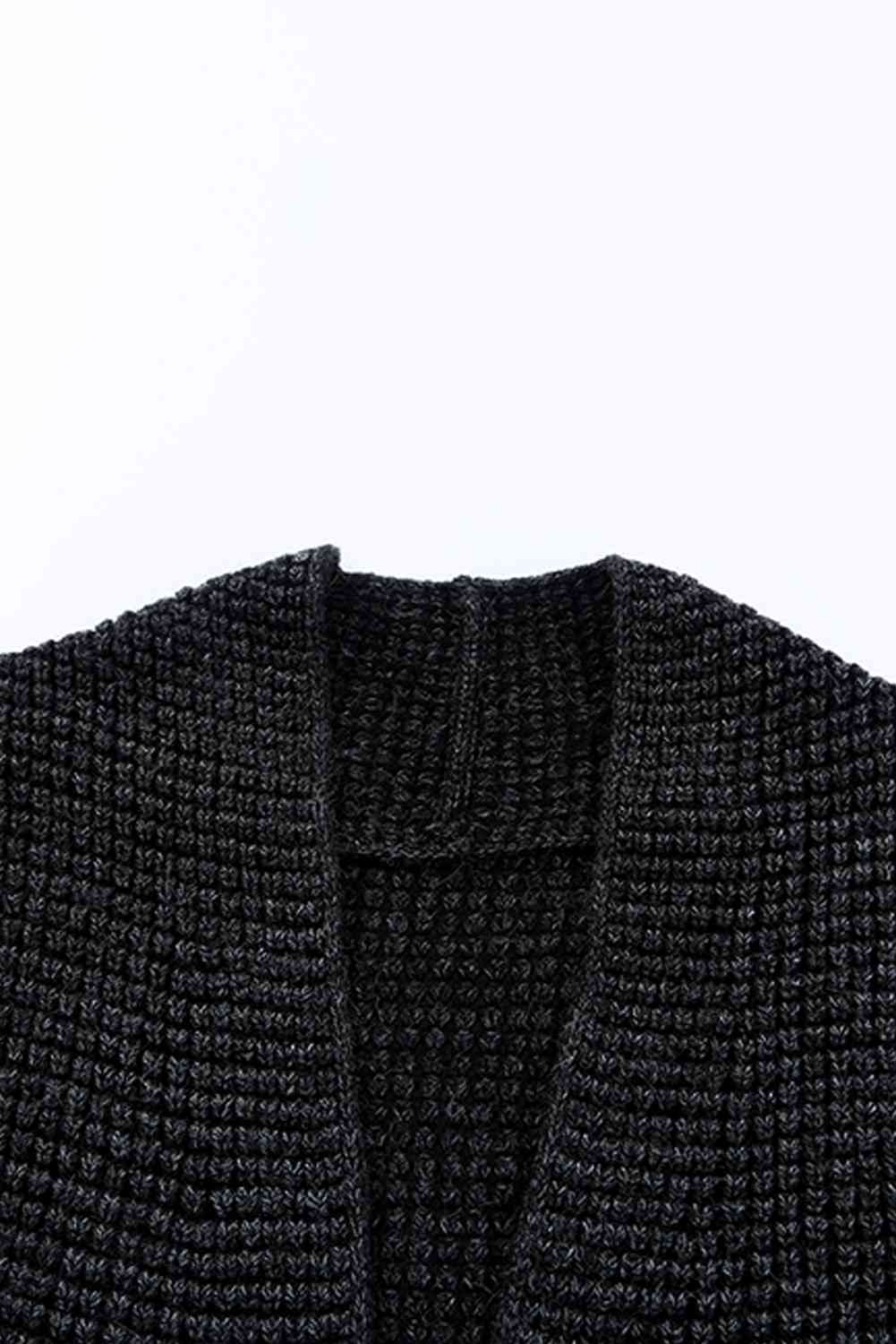 5 Woven Heather Longline Cardigan