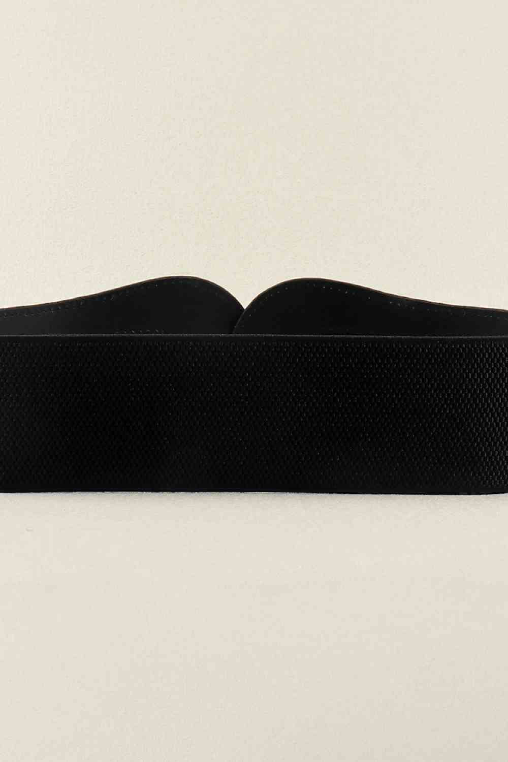 Vegan Leather Buckle Elastic Belt ( 2 Colors)