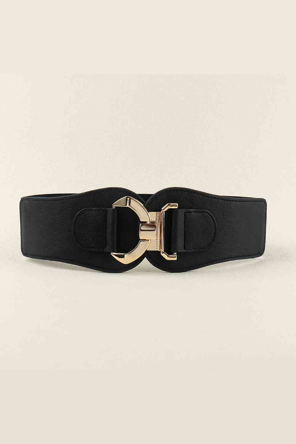 Vegan Leather Buckle Elastic Belt ( 2 Colors)