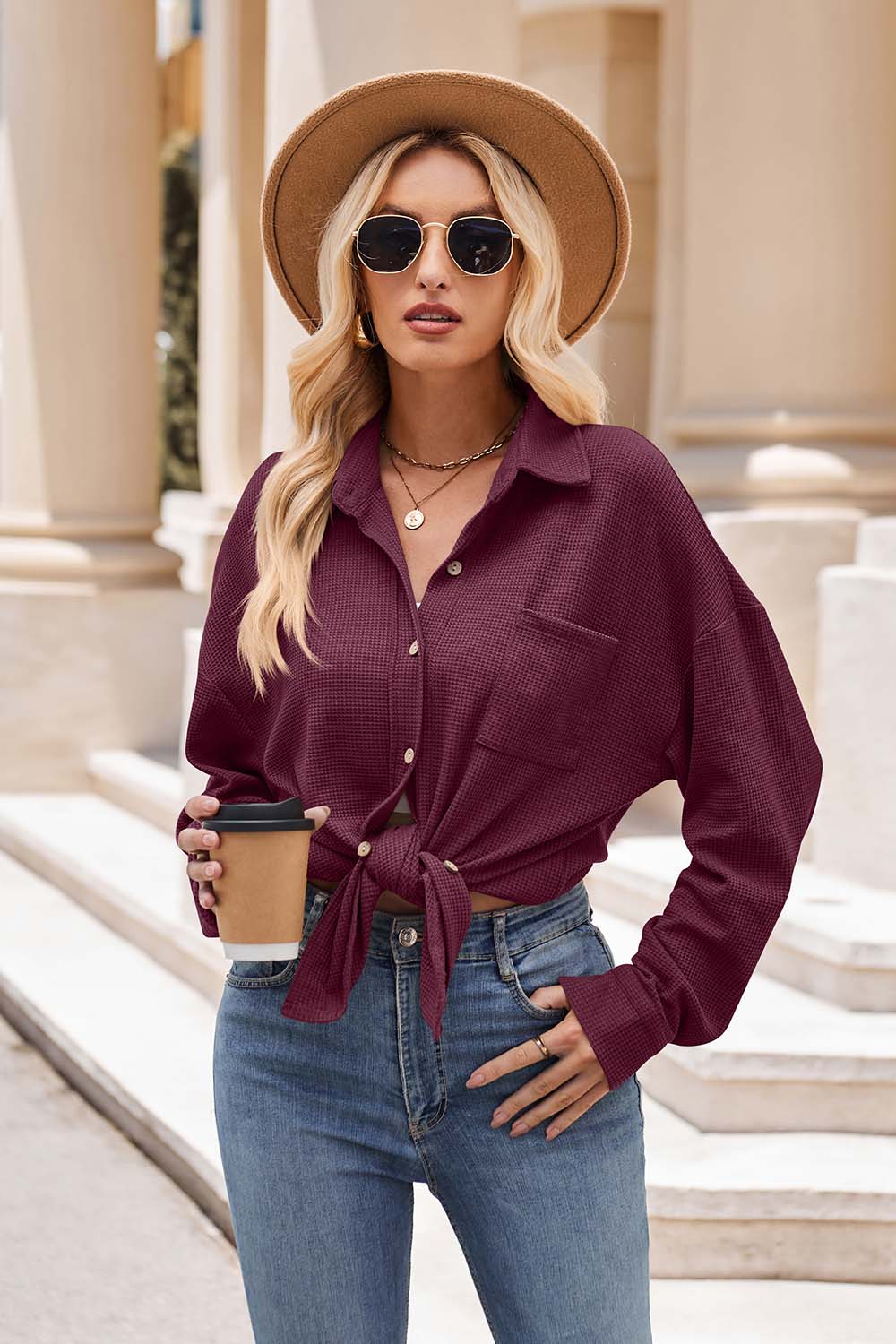 6 Collared Button Down Shirt (S - 2X)