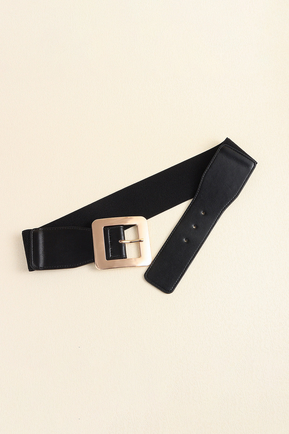 Black Classic Vegan Buckle Belt
