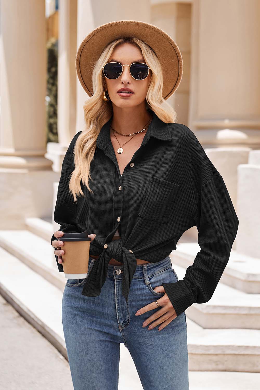 6 Collared Button Down Shirt (S - 2X)