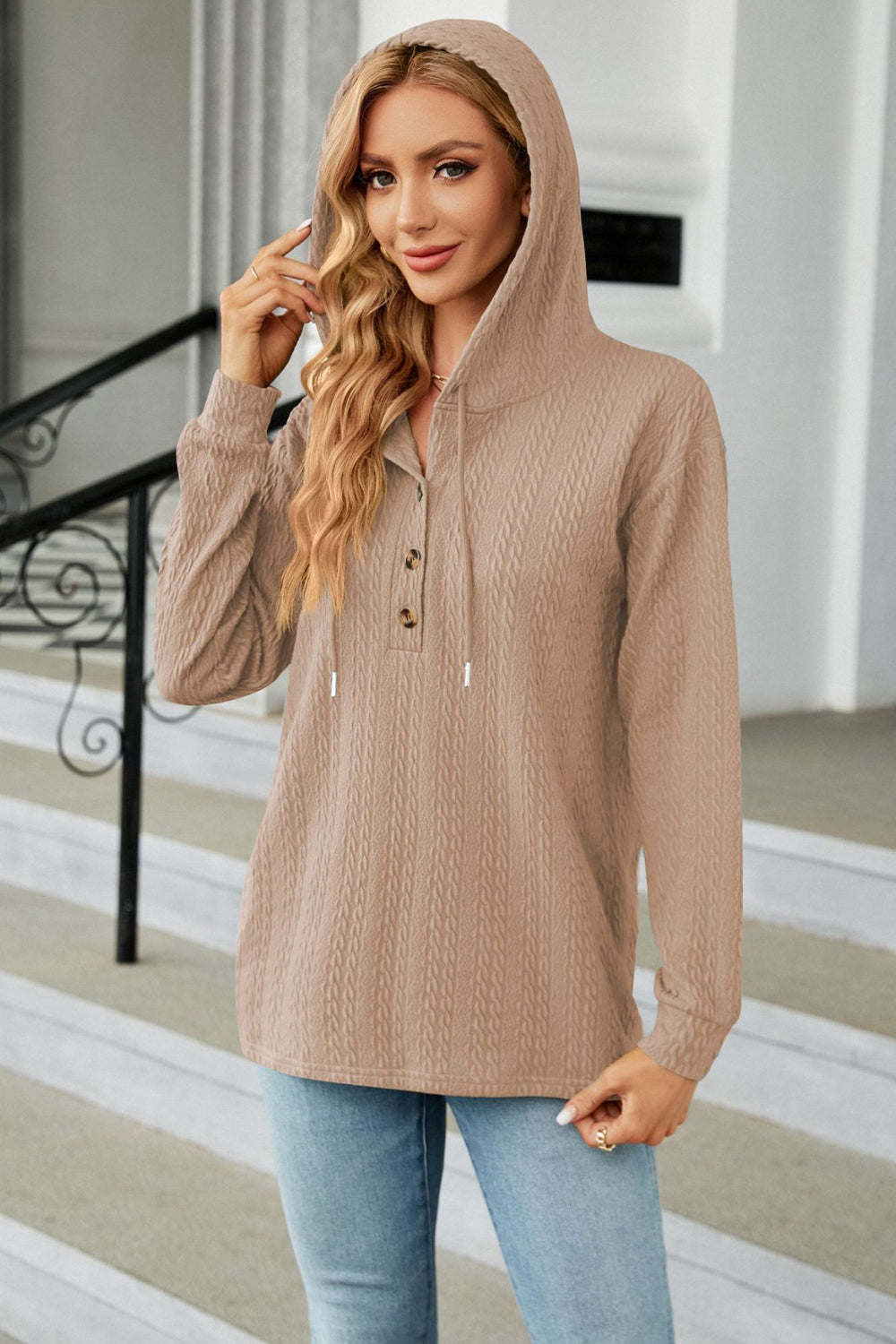 Comfy Cable Knit Hoodie (S - 3X)