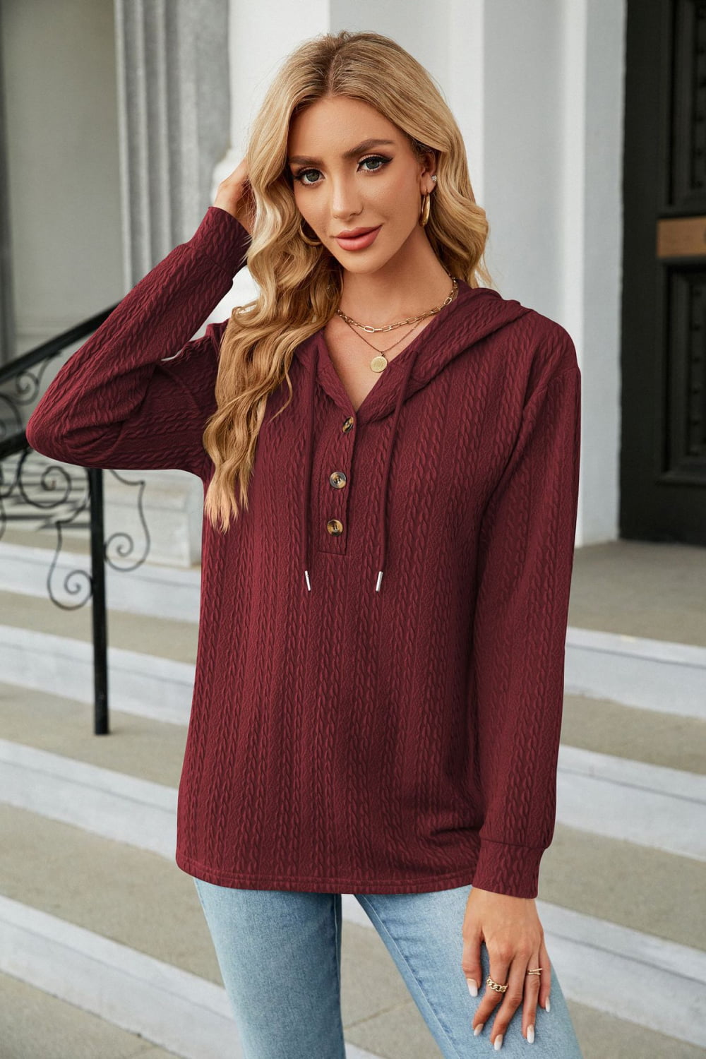 Comfy Cable Knit Hoodie (S - 3X)