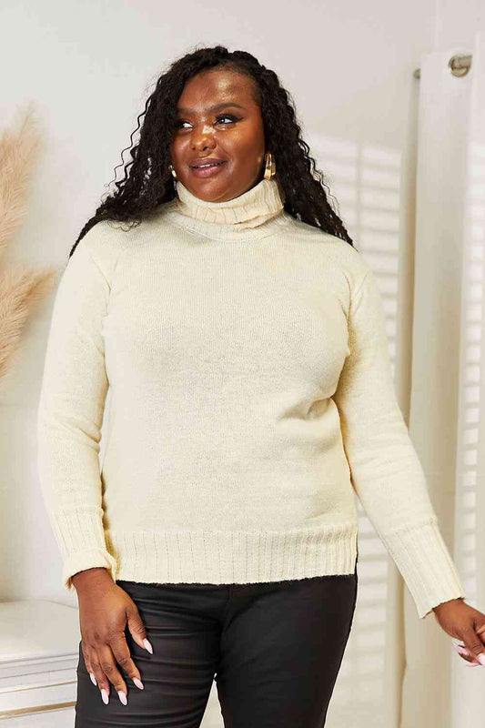 Cream Turtleneck Sweater (S/M - 2X/3X)