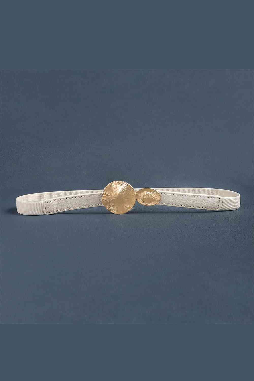 3 Vegan Leather Circle Skinny Belt