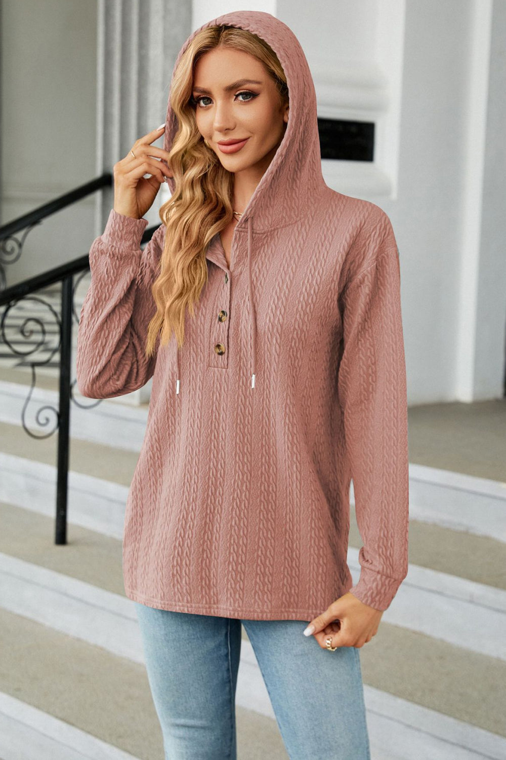 Comfy Cable Knit Hoodie (S - 3X)