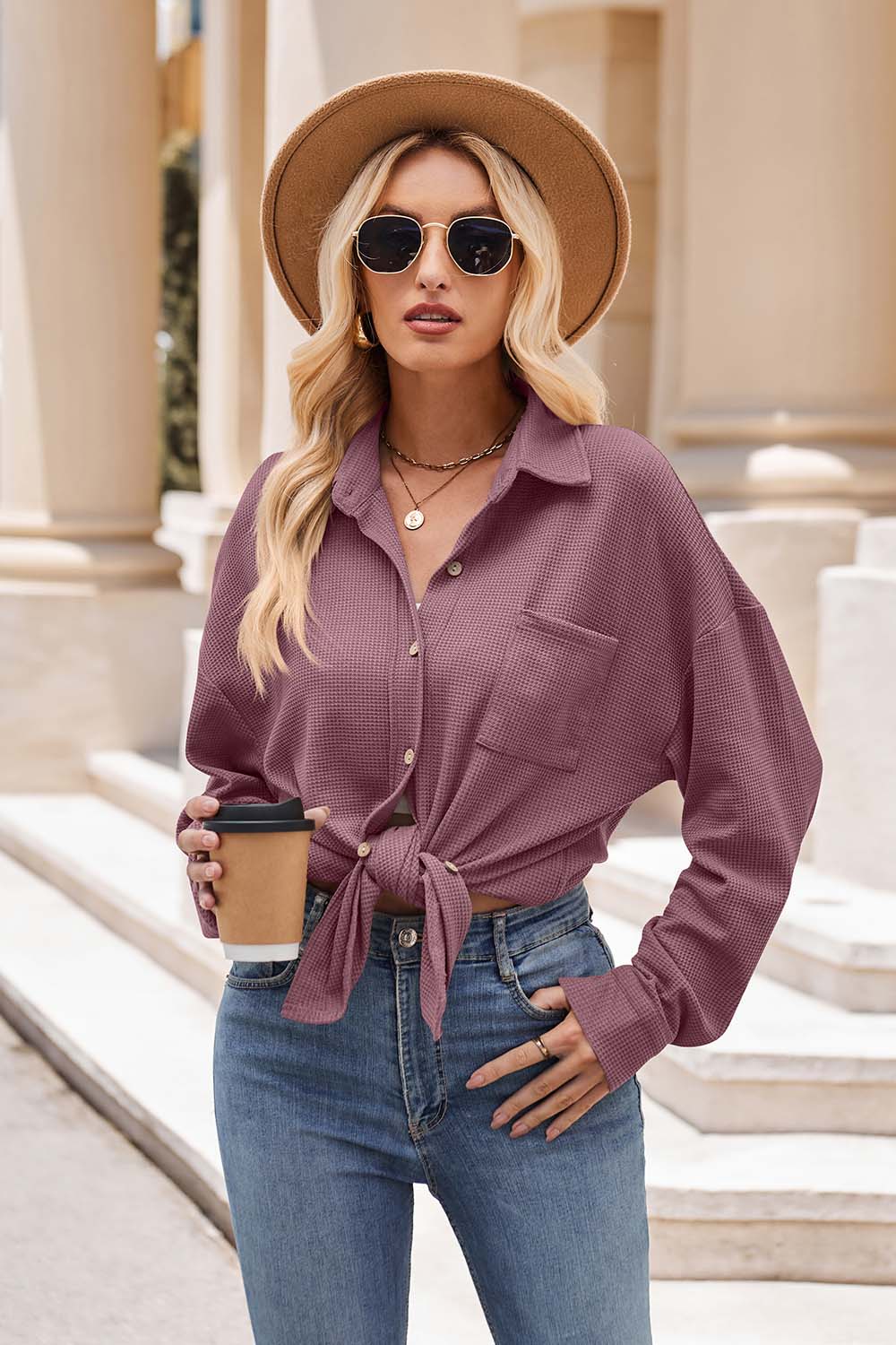 6 Collared Button Down Shirt (S - 2X)