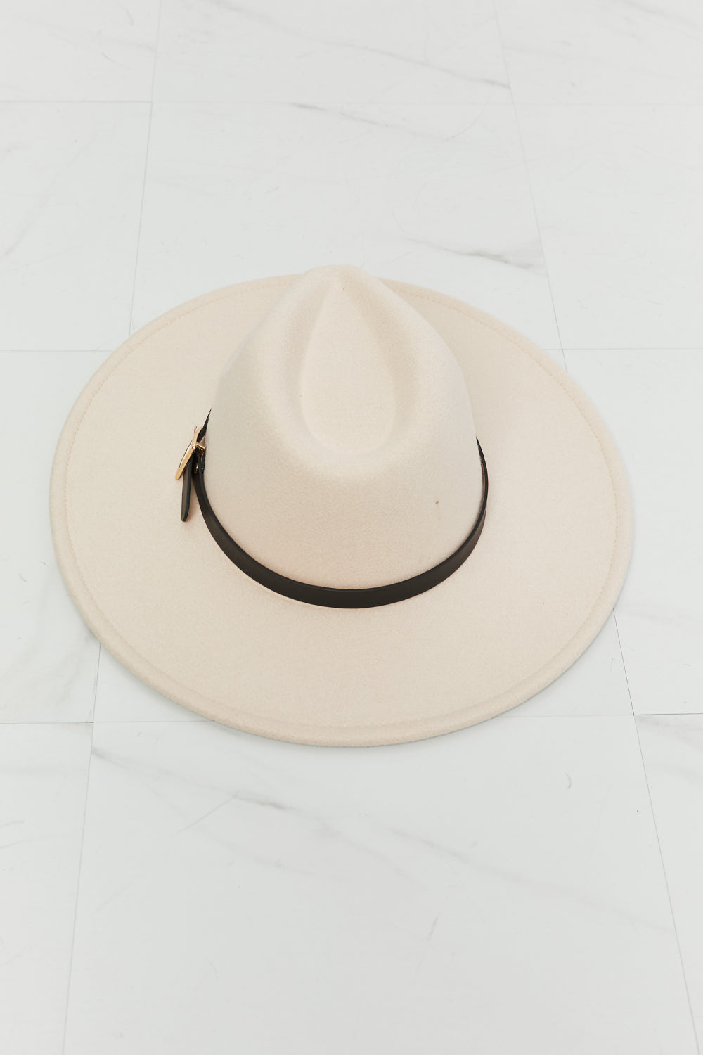 Elegant Beige Fedora Hat