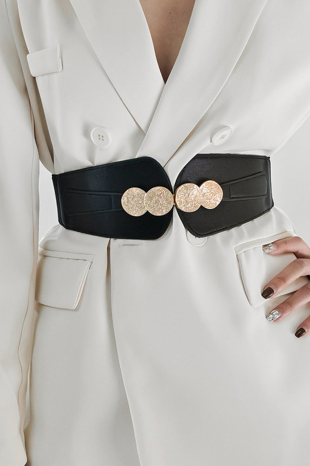 Vegan Buckle Elastic Belt ( 2 Colors)