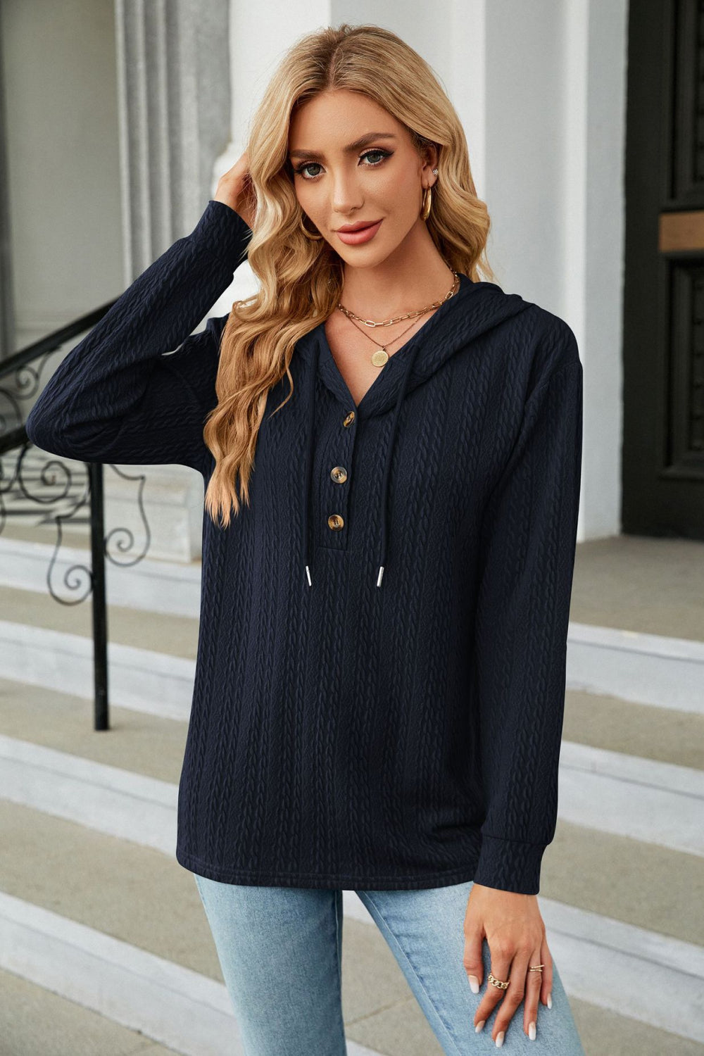 Comfy Cable Knit Hoodie (S - 3X)