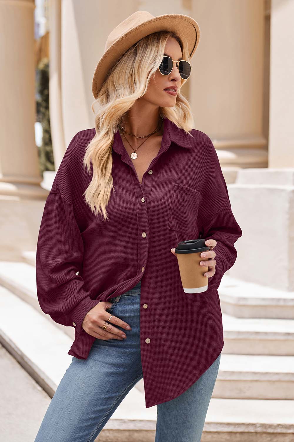6 Collared Button Down Shirt (S - 2X)