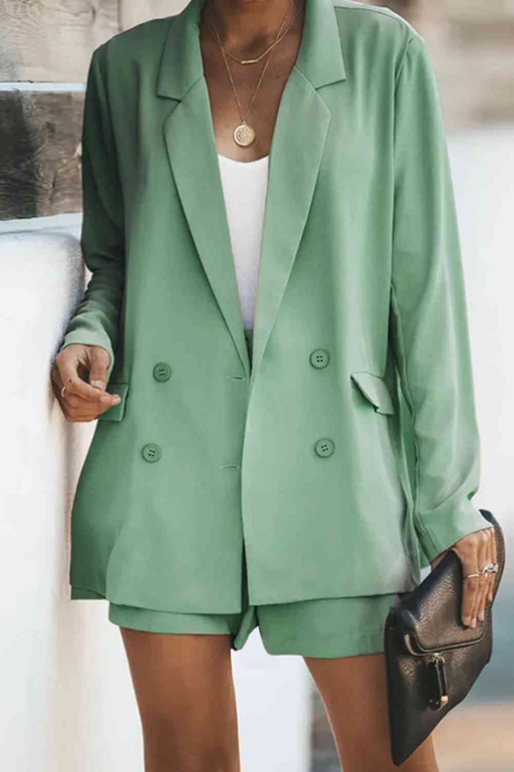 2 Classic Double Breast Suit w/ Shorts (S - 2X)