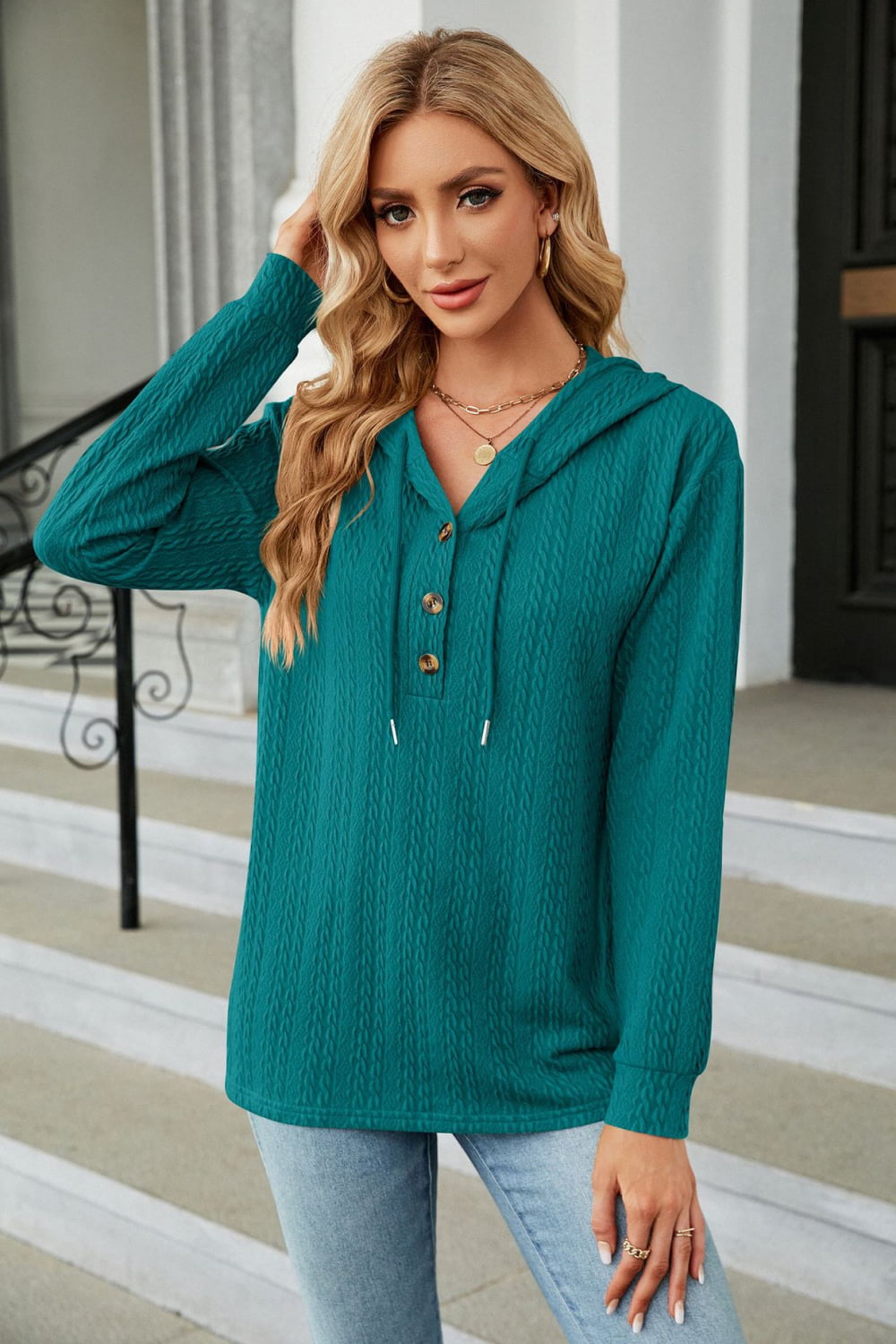 Comfy Cable Knit Hoodie (S - 3X)