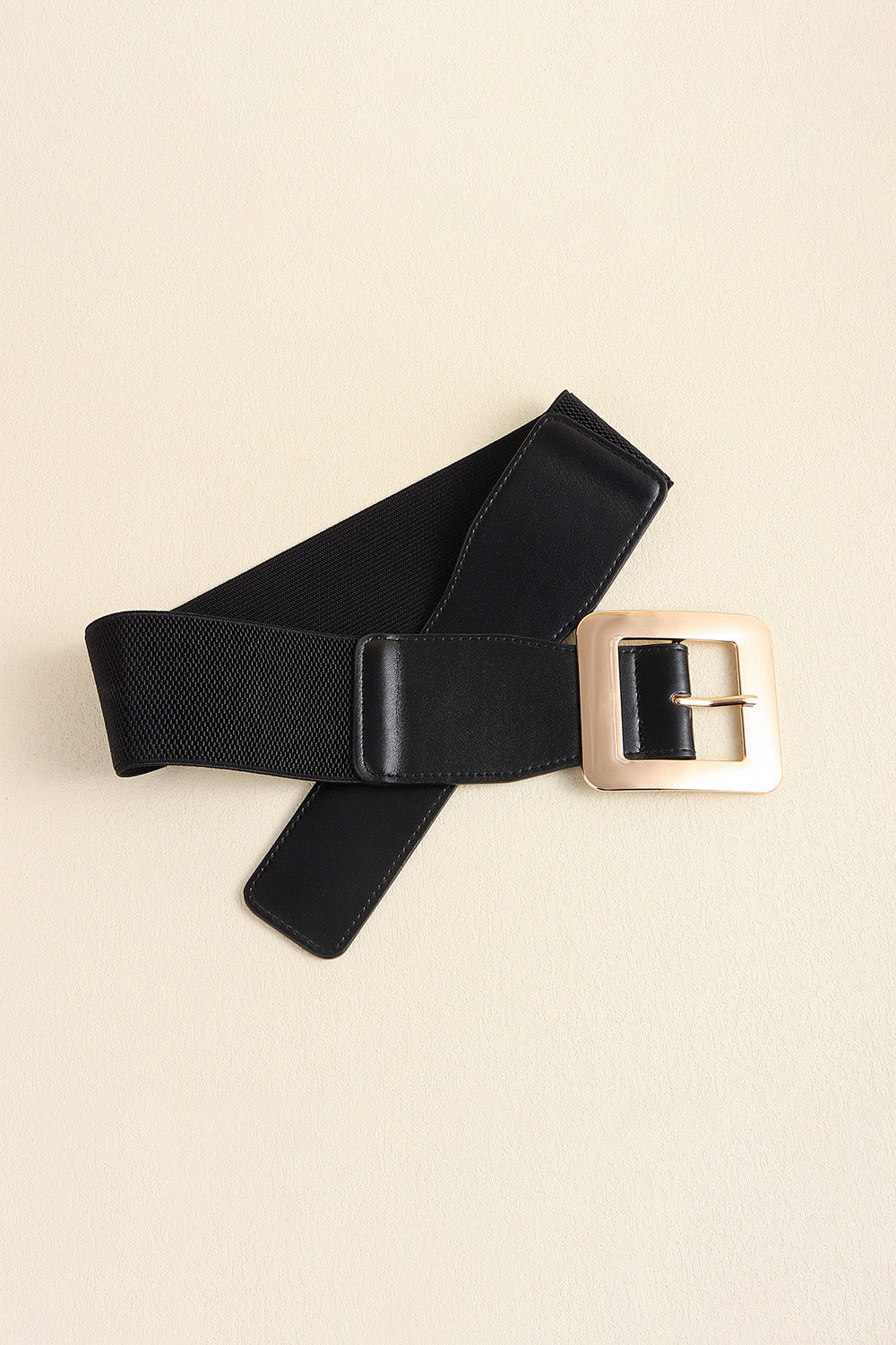Black Classic Vegan Buckle Belt