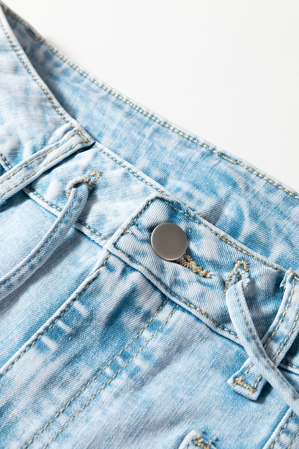 LaurenNichole Women’s Casual Drawstring Barrel Jeans  – Effortless Everyday Denim. Size  4-16