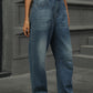 Classic Straight Jeans w/ Comfy Elastic Waist in 3 Colors