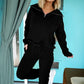Polo Collared Zip-Up Fitted 2-Piece Daydream Sweatsuit — your polished cozy look from LaurenNichole
