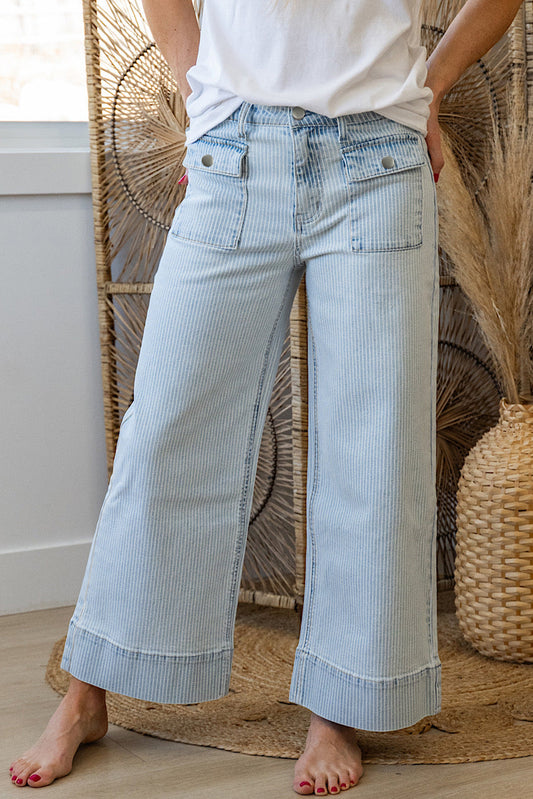 Classy Pinstripe High Waist LaurenNichole Jeans. Size 4 - 16