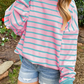 Comfy Colorblock Stripe Oversized Sweater in 4 Colors