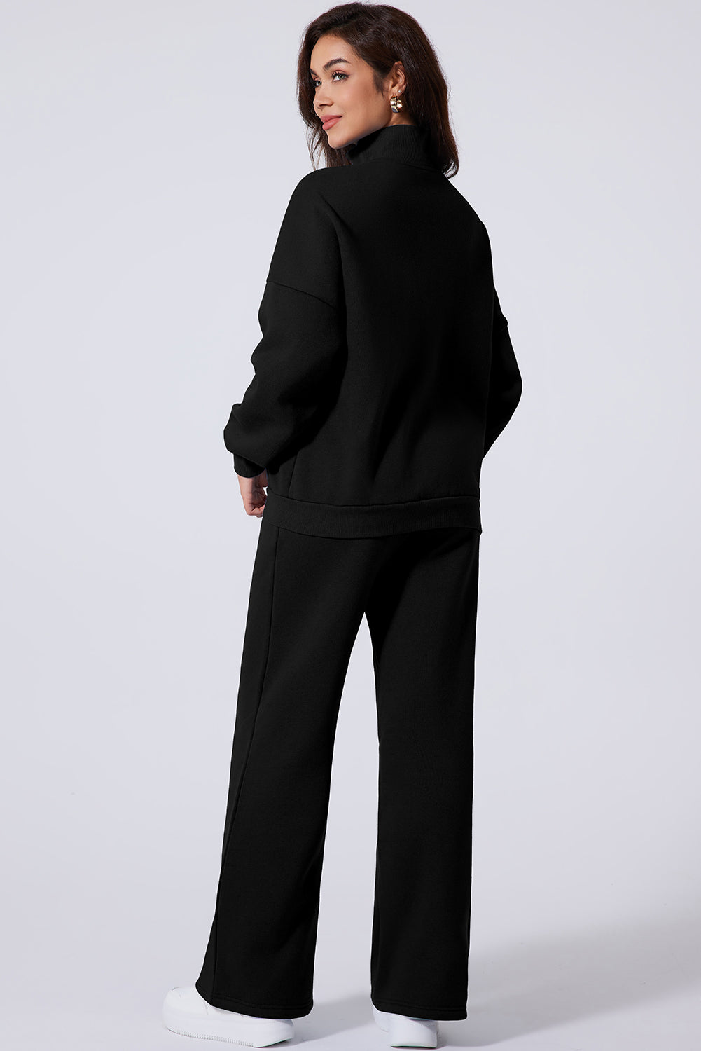 The Activepologie Comfy High Neck Zip-Up Jacket / Wide Legged Sweatsuit in 6 Colors (S - 2X)