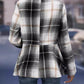 Plaid Button Up Long Sleeve Jacket