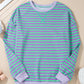 Comfy Oversized Stripe Sweatshirt in 2 Colors (S - 2X)