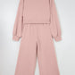 Comfy Ruffle Sleeve Wide Legged Sweatsuit Outfit in 3 Colors