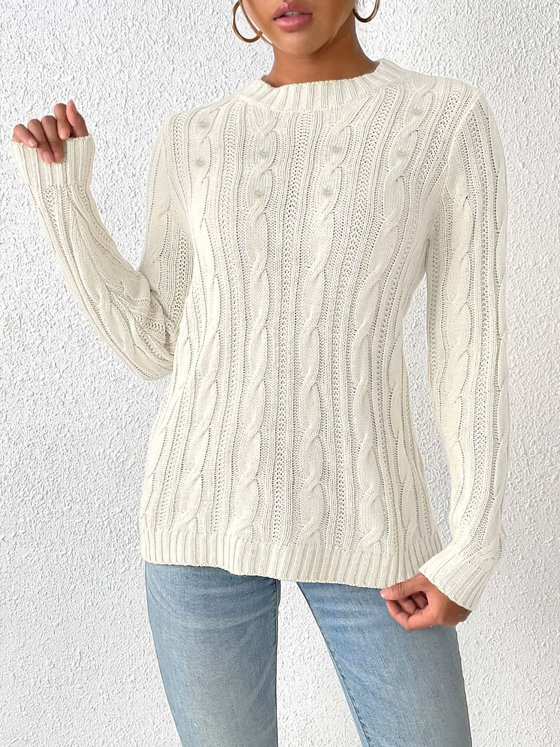 Cozy Cable Knit Sweater in 4 Colors