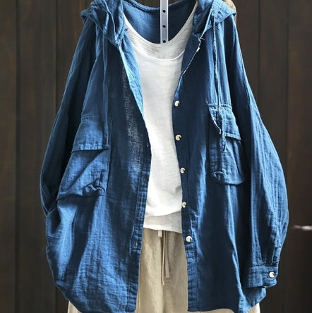 Daydream™ Cotton Hoodie Button-Up Shacket – One Oversized Fit