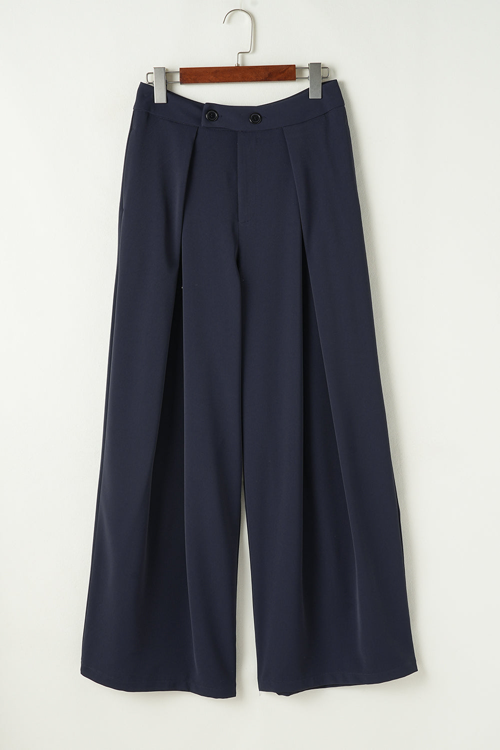 Classic Pleated Wide-Leg Trousers