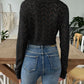 Chic Cropped Openwork Collared Sweater 2 Colors