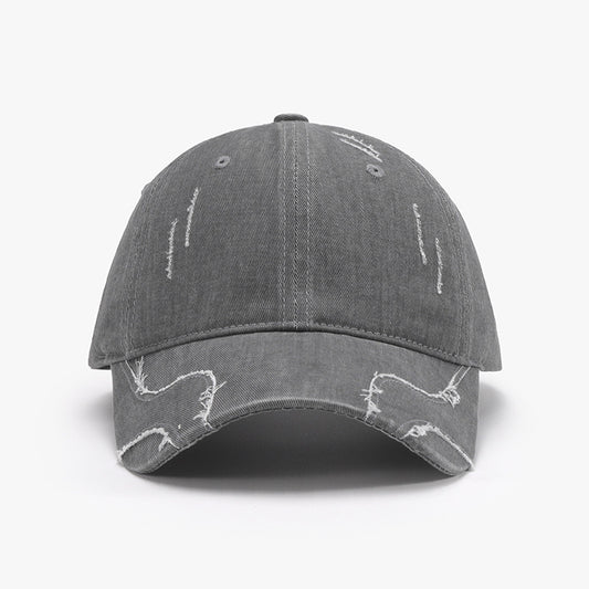 Classic Raw Hem  Adjustable Cap in 6 Colors