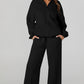 The Activepologie Comfy High Neck Zip-Up Jacket / Wide Legged Sweatsuit in 6 Colors (S - 2X)