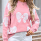 Chic Cozy Bow  Sweater in 4 Colors