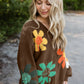 Cozy Floral V Neck Sweater in 2 Colors