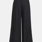 Black Tailored Linen Wide Leg Pants