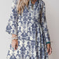 LaurenNichole Aura La'Vintage Floral Scallop Sleeve Mini Dress in 3 Colors  (S - 2X)