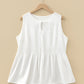 LaurenNichole Her Lux Curves Tie-Front Peplum Tank – Soft Stretch Bow Detail Top
